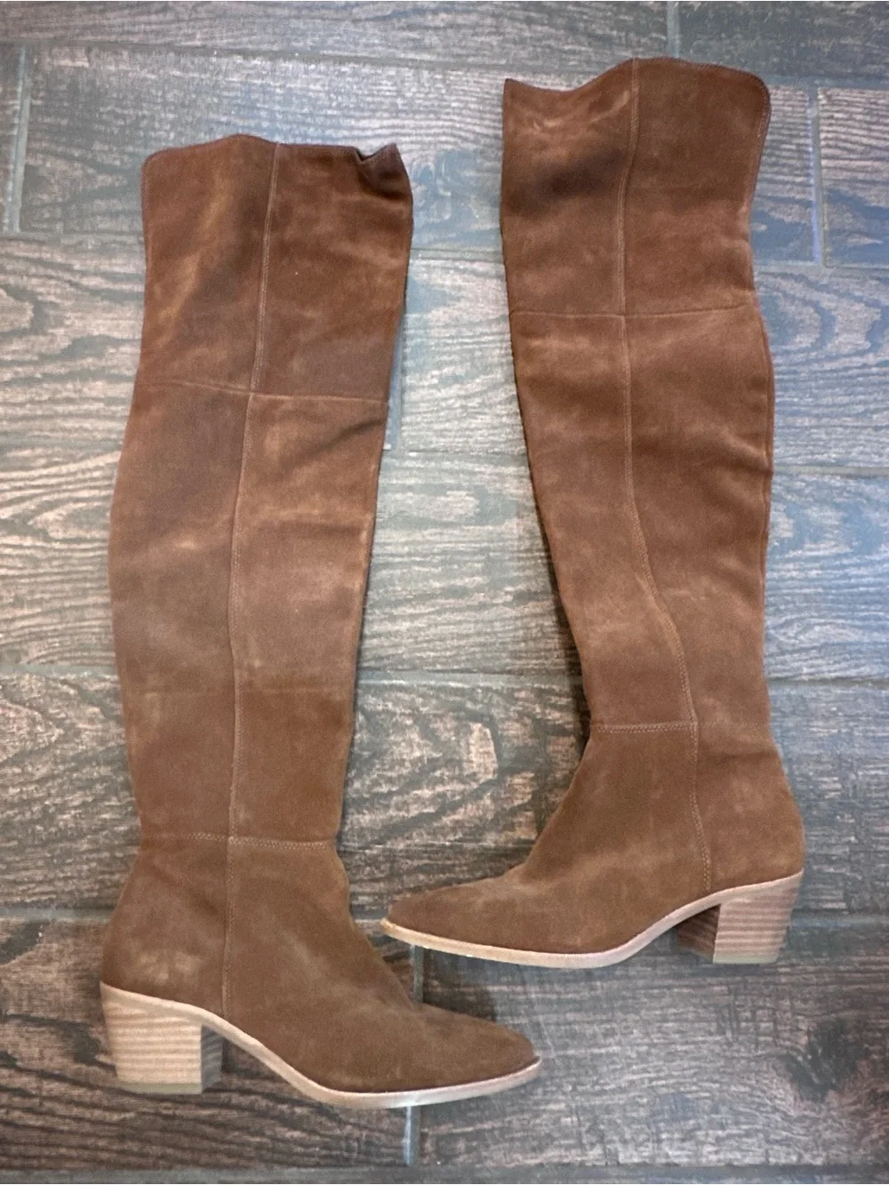 Steve Madden Brown Suede Over-the-Knee Lucca Boots 7.5